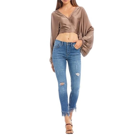 Free People Raw Hem Jeans A3 - Picture 2 of 9